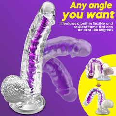 8 Inch Purple Strap Dildo Sex Toys
