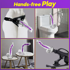8 Inch Purple Strap Dildo Sex Toys