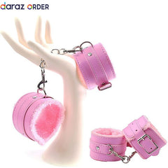Pink Plush Bondage Handcuffs In Pakistan