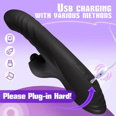 Black Rabbit Dildo with Tapping Function