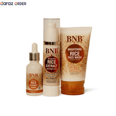 BNB Organic Rice Glow Facewash+Cream+Serum