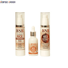BNB Radiant Rice Trio Sunscreen Spf + Serum + Cream