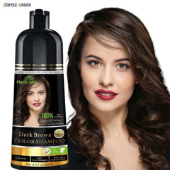 Herbishh Dark Brown Hair Color Shampoo 500ml In Pakistan