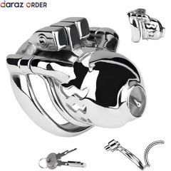 Metal Chastity Cage PA Ring Hollow Fish Head