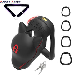 Resin Dog Head Cage Breathable Fit Belt Lock
