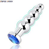 Sexbaby Blue Jewelry Metal Butt Plug