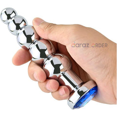 Sexbaby Blue Jewelry Metal Butt Plug