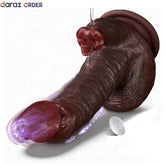 Thrusting Black Dildo Vibrator Toys for Women