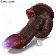 Thrusting Black Dildo Vibrator Toys for Women