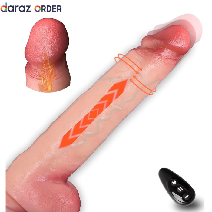 10 Thick Thrusting Heated Dildo Vibrator