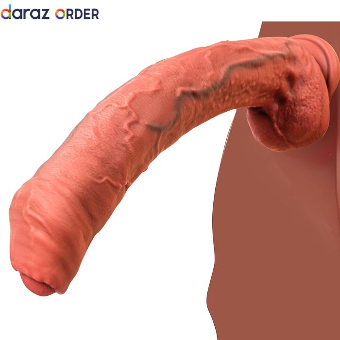 11 Inch Realistic Uncut Silicone Dildo