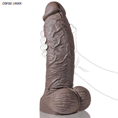 13 inch Realistic Huge Silicone Brown Dildo
