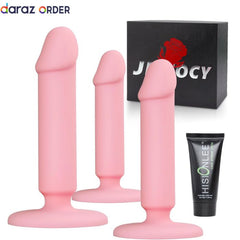 3PCS Pink Silicone Anal Trainer Kit