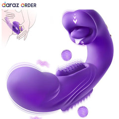 4 in 1 Rose Vibrator with Clit Sucker