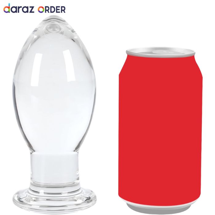 6 Extra Large Crystal Glass Butt Plug