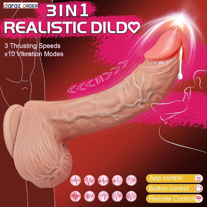 9 Thrusting Dildo G Spot Vibrator with Remote