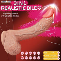 9 Thrusting Dildo G Spot Vibrator with Remote