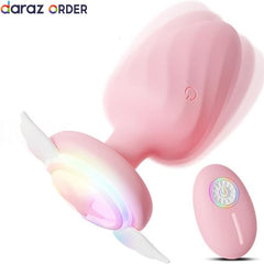 Angel Vibrating Butt Plug With Lighting