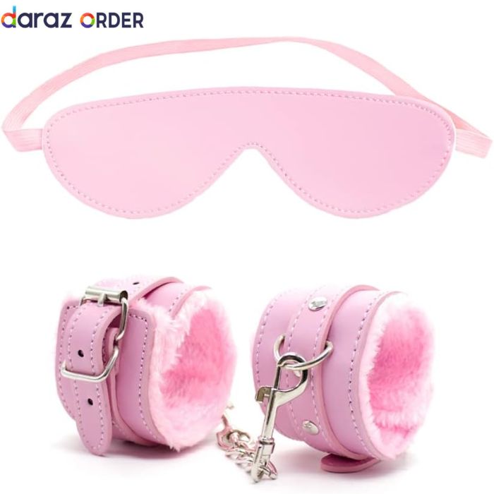 BDSM Handcuffs & Blindfold Set In Pakistan