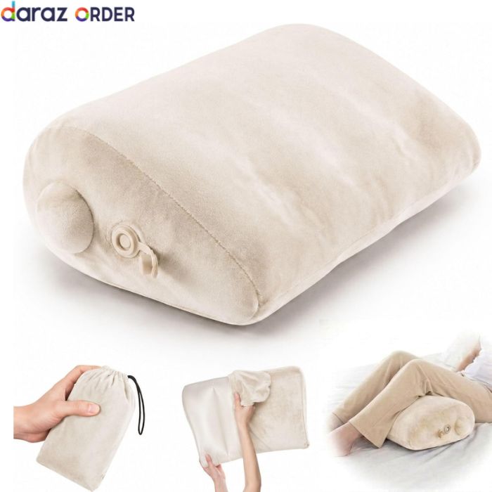 Beige Inflatable Wedge Support Sex Pillow