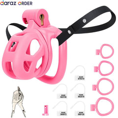 Belted Chastity Cage for Men 4 Ring Sizes