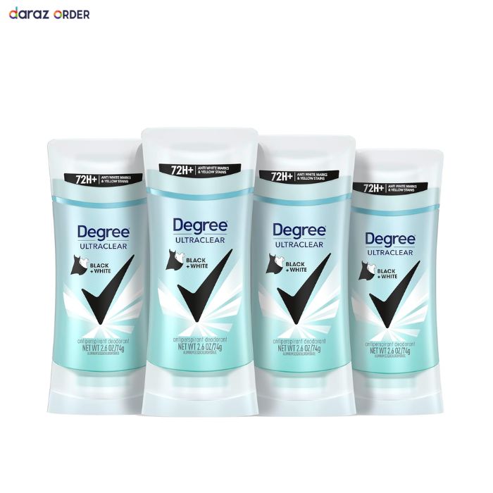 Degree Women's Black+White 4 Count Antiperspirant