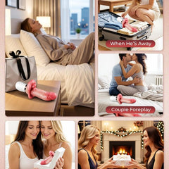 Dildo Vibrator with Tongue Licking Silicone