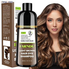 FARNDU Light Brown Hair Dye Shampoo 3 in 1 In Pakistan