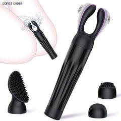 Head Clitoral Vibrator with Replaceable Heads