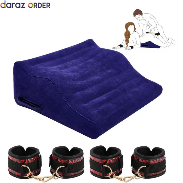 Inflatable Couples Sex Pillow with Bondage
