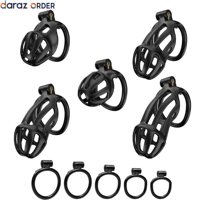 Male Chastity Cage Nylon Resin Black