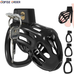Male Chastity Cage with 3 Fit Rings