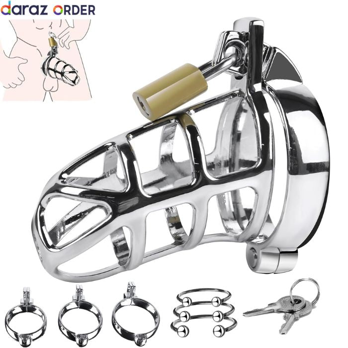 Men's Adjustable Chastity Cage Sex Toy In Pakistan