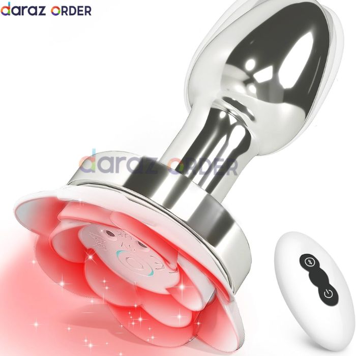 Metal Rose Anal Butt Plug Sex Toys Vibrator