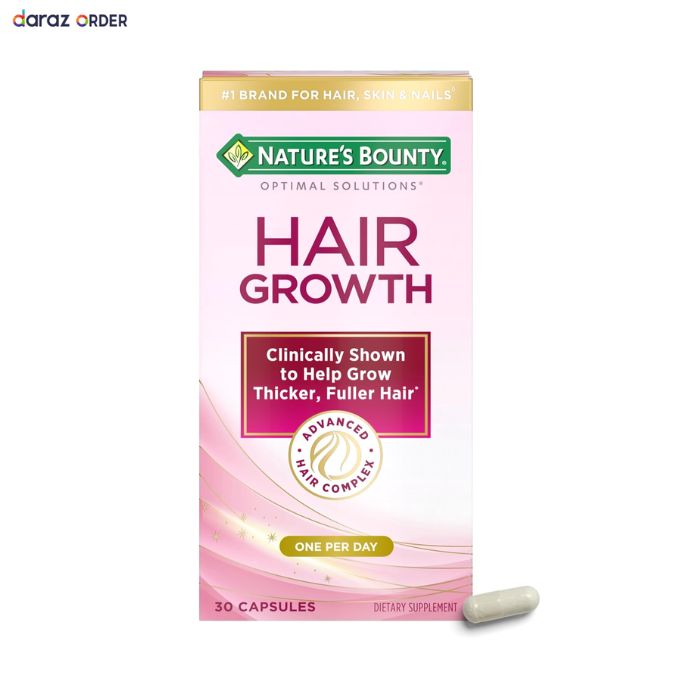 Nature's Bounty Optimal Solutions Hair Growth 30 Capsule In Pakistan