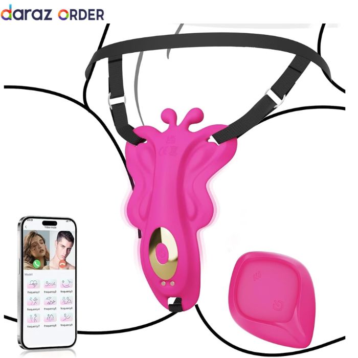 Pink Butterfly Wearable Vibrator 9 Modes