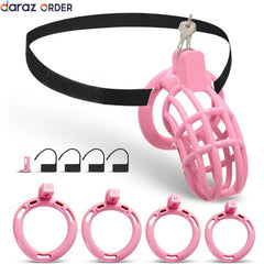 Plastic Cock Cage Pink 3D Printed
