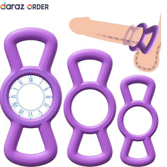 Purple 3 Piece Cock Ring Set In Pakistan