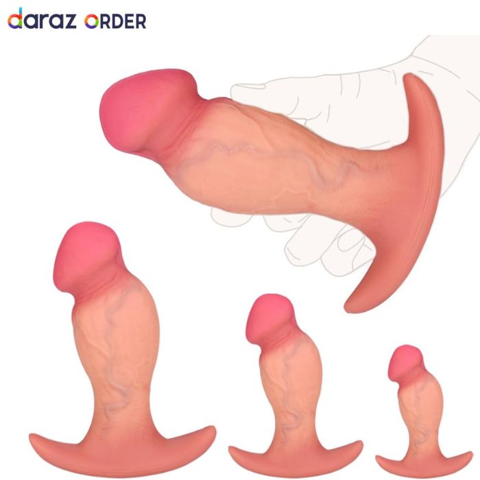 Realistic Glans Silicone Anal Plug