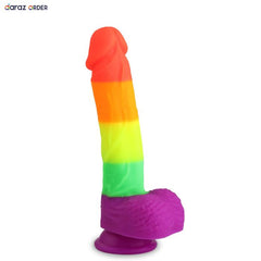 Realistic Rainbow Pure Love Silicone Dildo In Pakistan
