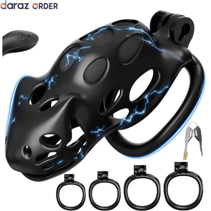 Remote Control Chastity Cage with 7 E-Stim