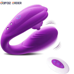 Remote G-Spot Vibrator Tongue Licking