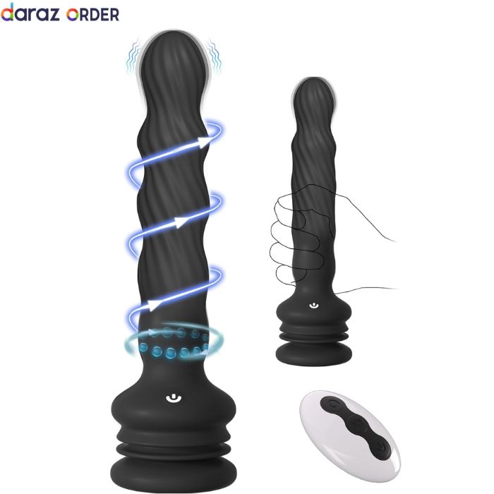 Rotating Vibrating Prostate Remote Dildo