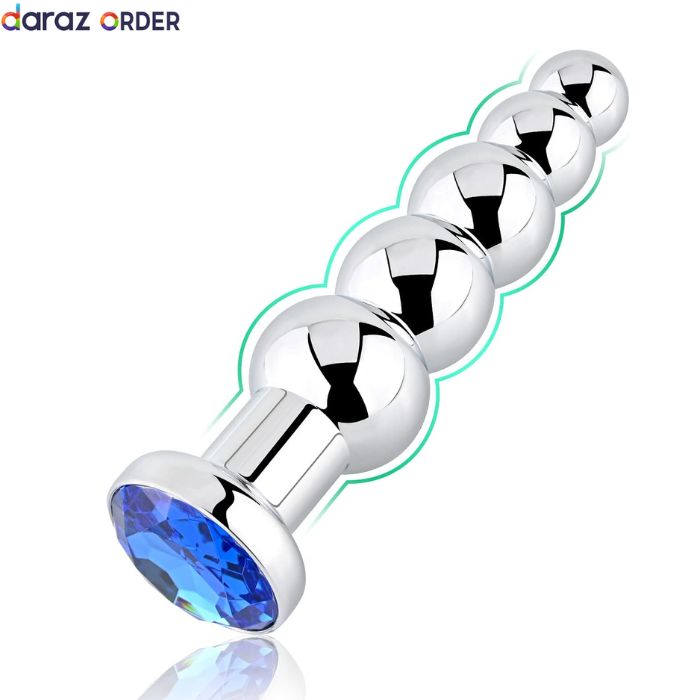 Sexbaby Blue Jewelry Metal Butt Plug