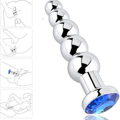 Sexbaby Blue Jewelry Metal Butt Plug