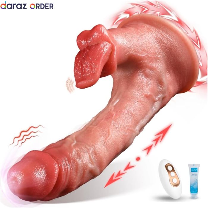 Tongue Realistic Thrusting Dildo Vibrator