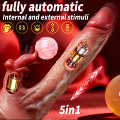 Tongue Realistic Thrusting Dildo Vibrator