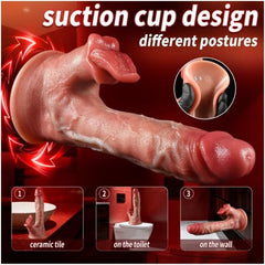 Tongue Realistic Thrusting Dildo Vibrator