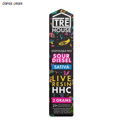 TRE House Sour Diesel Sativa Live Resin HHC Vape Pen 2g