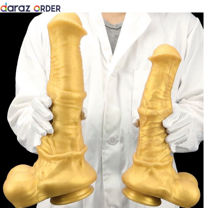 XXXL Golden Horse Dildo Realistic Silicone